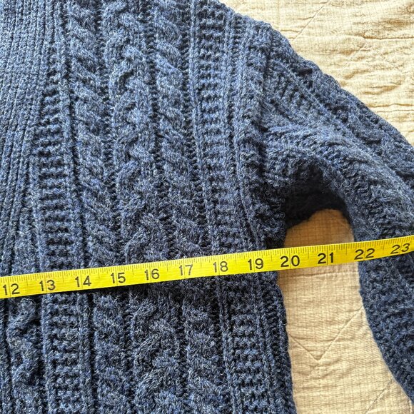 Celtic & Co. Cable Boyfriend Cardigan - Blue Medium - Picture 8 of 8